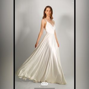 White dress with slit